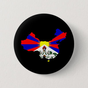 Badge Rond 5 Cm Tibétain Chine