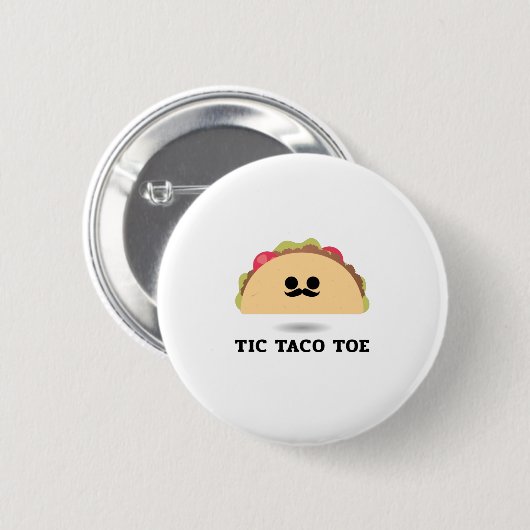 Badge Rond 5 Cm Tic Taco Toe (Devant & derrière)