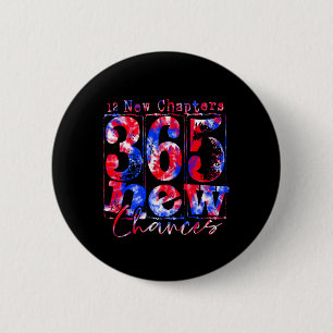 Badge Rond 5 Cm Tie-dye Bonne Année 12 Nouveaux Chapitres 365 Nouv