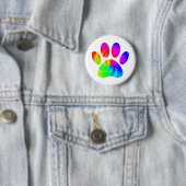 Badge Rond 5 Cm Tie Dye Chien Empreinte de patte Graphic (En situation)