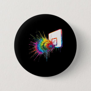 Badge Rond 5 Cm Tie & Dye Coloré Crochet de Sport à Taches de Pein