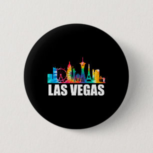 Badge Rond 5 Cm Tie Dye Las Vegas Nevada Groom Party Voyage Vacanc
