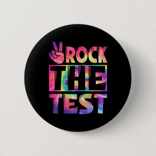 Badge Rond 5 Cm Tie Dye Rock Le Test Joyeux Test Jour Enseignant L