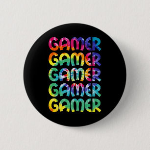 Badge Rond 5 Cm Tie Dye Style Jeu Vidéo Jeu Hommes Garçons Ados