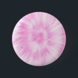Badge Rond 5 Cm Tiedye rose spirale hippie teint<br><div class="desc">Motif de teinture pastel couleur rose et blanc. Bouton motif de design en spirale hippie shibori teintée rose.</div>