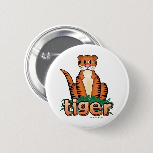 BADGE ROND 5 CM TIGER ! (Devant & derrière)