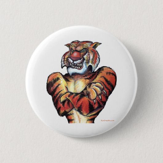 Badge Rond 5 Cm Tiger (Devant)