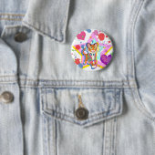 Badge Rond 5 Cm Tiger (En situation)