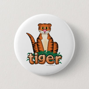 BADGE ROND 5 CM TIGER !
