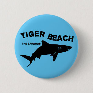 Badge Rond 5 Cm Tiger Beach - Bahamas Plongée avec requins