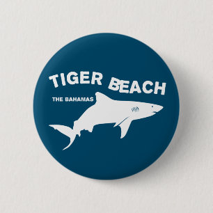 Badge Rond 5 Cm Tiger Beach - Bahamas Plongée avec requins