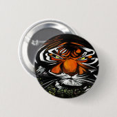 Badge Rond 5 Cm Tiger Stare (Devant & derrière)