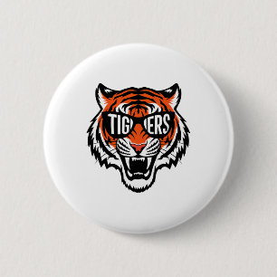 Badge Rond 5 Cm Tigers Vintage Nom sportif Design Hommes Femmes Fi