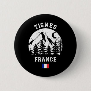 Badge Rond 5 Cm Tignes France Alpes Station de ski alpin Ski franç
