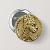 Badge Rond 5 Cm Tigran le grand, arménien héros (Devant & derrière)