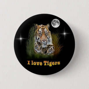 Badge Rond 5 Cm Tigre