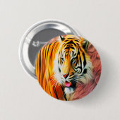 Badge Rond 5 Cm Tigre (Devant & derrière)