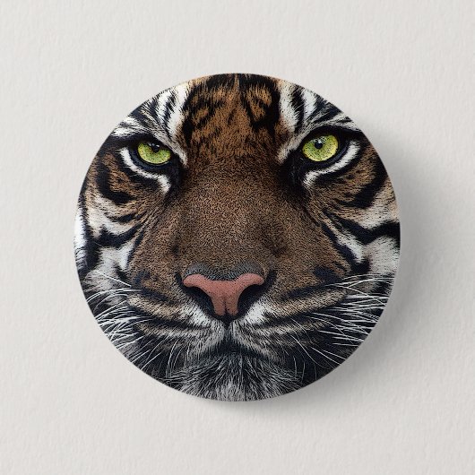 Badge Rond 5 Cm Tigre (Devant)