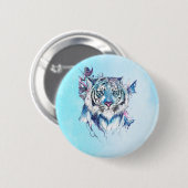 Badge Rond 5 Cm Tigre (Devant & derrière)
