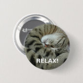 Badge Rond 5 Cm Tigre-chat couché (Devant & derrière)