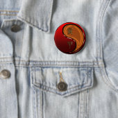 Badge Rond 5 Cm Tigre de Bois (En situation)