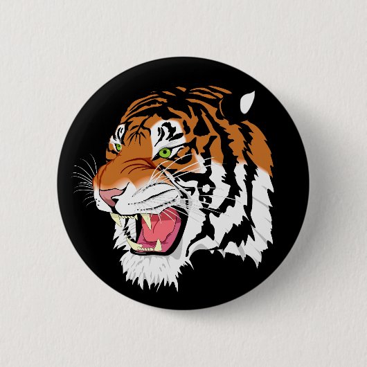 Badge Rond 5 Cm Tigre de Sumatran (Devant)