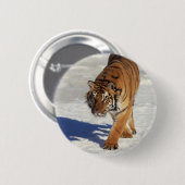 Badge Rond 5 Cm Tigre de vagabondage (Devant & derrière)