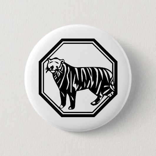 Badge Rond 5 Cm Tigre du Bengale (Devant)