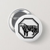 Badge Rond 5 Cm Tigre du Bengale (Devant & derrière)