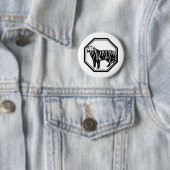 Badge Rond 5 Cm Tigre du Bengale (En situation)