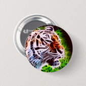 Badge Rond 5 Cm Tigre élémentaire (Devant & derrière)