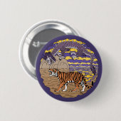 Badge Rond 5 Cm Tigre et dragon (Devant & derrière)