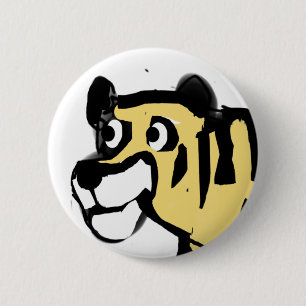 Badge Rond 5 Cm Tigre Incroyable