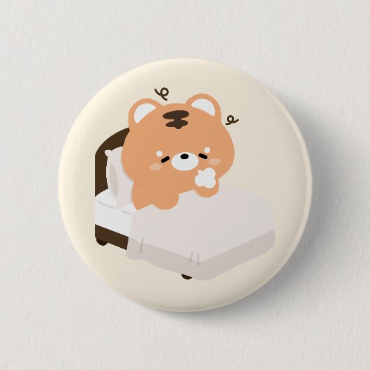 Badge Rond 5 Cm Tigre mignon (Devant)