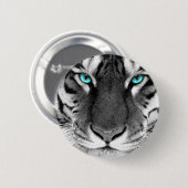Badge Rond 5 Cm Tigre noir blanc (Devant & derrière)