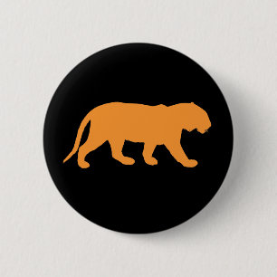Badge Rond 5 Cm Tigre orange