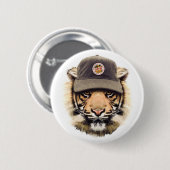 Badge Rond 5 Cm Tigre surfant (Devant & derrière)