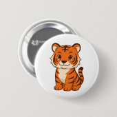 Badge Rond 5 Cm Tigreau Mignon (Devant & derrière)