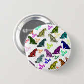 Badge Rond 5 Cm Tigres d'arc-en-ciel (Devant & derrière)