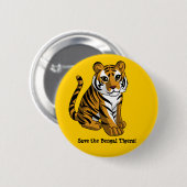 Badge Rond 5 Cm Tigres de Bengale (Devant & derrière)