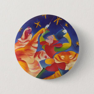 Badge Rond 5 Cm Tigres de cirque
