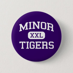 Badge Rond 5 Cm - Tigres - lycée mineur - Adamsville Alabama