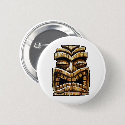 Badge Rond 5 Cm Tiki Man (Devant & derrière)