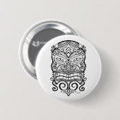 Badge Rond 5 Cm Tiki mask (Devant & derrière)