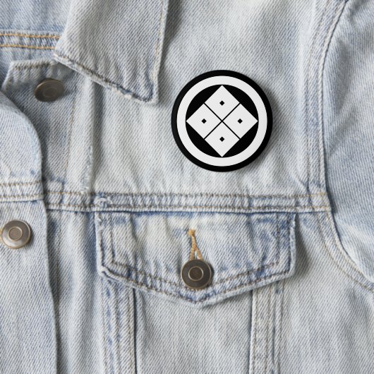 Badge Rond 5 Cm Tilted four-square-eyes in circle (En situation)