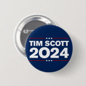 Badge Rond 5 Cm Tim Scott 2024 (Devant & derrière)