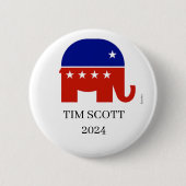 Badge Rond 5 Cm Tim Scott Republican 2024 Presidential Button (Devant)