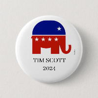 Tim Scott Republican 2024 Presidential Button