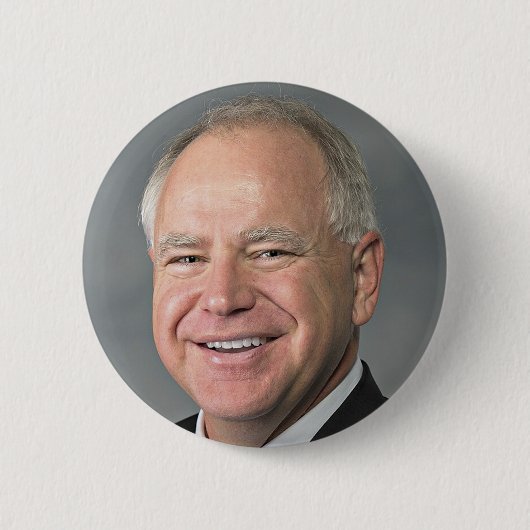 Badge Rond 5 Cm Tim Walz VP (Devant)