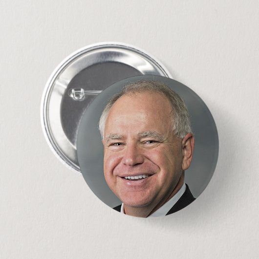 Badge Rond 5 Cm Tim Walz VP (Devant & derrière)